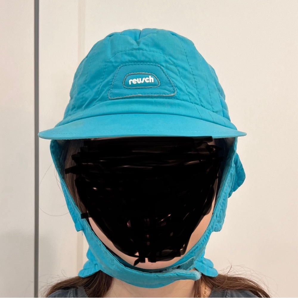 Vintage Blue quilted  Ski Hat